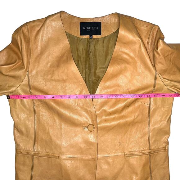 Lafayette 148 Genuine Leather Jacket Size 12 *Flawed - Picture 7 of 14